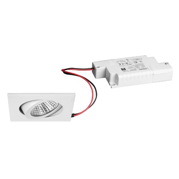 BRUMBERG LED-Einbaustrahler 230 V AC, 50 Hz, 6 W, 38°, 3000 K, quadratisch, schwenkbar, BRUMBERG LED-Einbaustrahler 230 V AC, 50 Hz, 6 W, 38°, 3000 K, quadratisch, schwenkbar,